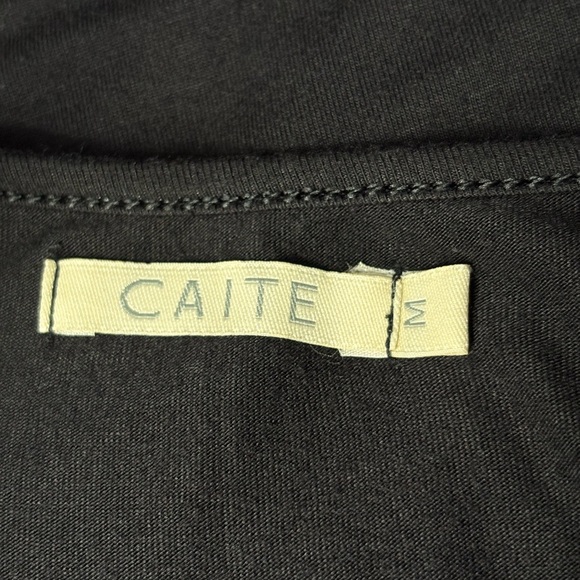 Y2K Boho Vintage Bell Long Sleeve Black Embroidered Dress Tunic Size Medium - Picture 2 of 15